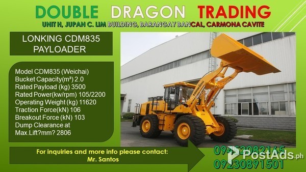LONKING CDM835 WHEEL LOADER / PAYLOADER