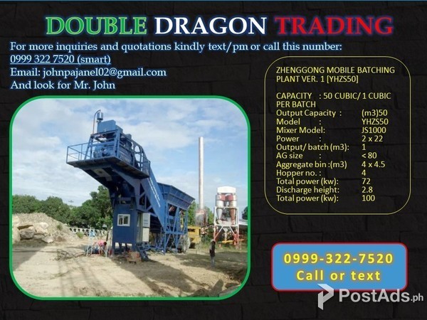 MOBILE BATCHING PLANT INQUIRE NOW!!