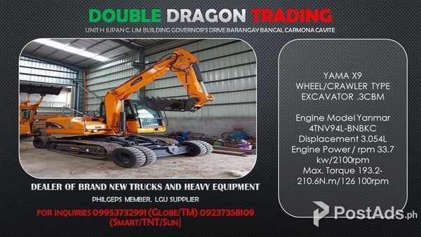 YAMA X9 CRAWLER / WHEEL TYPE EXCAVATOR 