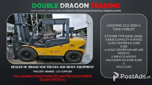 LIUGONG CLG205H 5 TONS FORKLIFT 