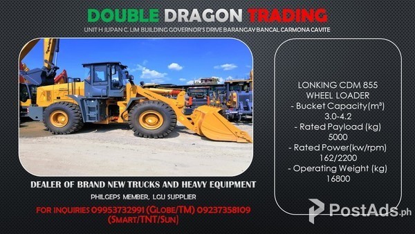 LONKING CDM 855N WHEEL LOADER 3M³ 