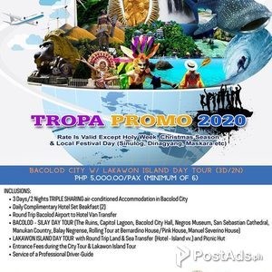 BACOLOD CITY W/ LAKAWON ISLAND DAY TOUR (3D/2N) | PostAds PH