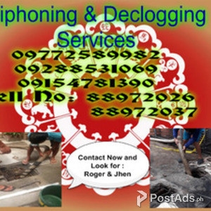 Manila Malabanan declogging manual cleaning services 09772589982 | PostAds PH