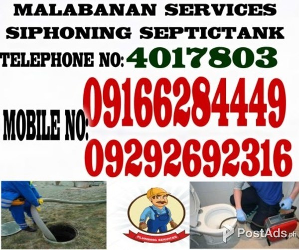 Malabanan Siphoning Septic Tank Services Pateros Areas 09292692316