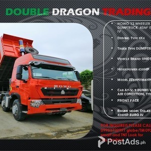 SINOTRUK HOWO T7H DUMP TRUCK 12 WHEELER 30M³ | PostAds PH