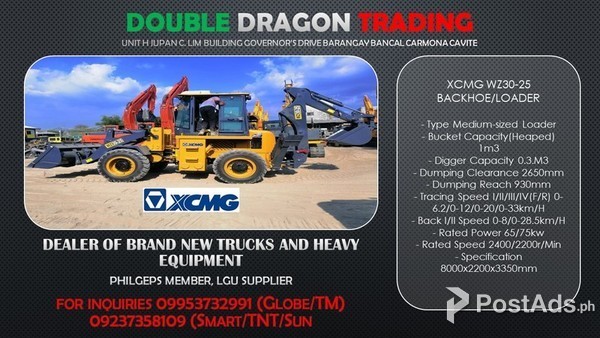 XCMG WZ30-25 BACKHOE LOADER .25M³/1M³ 