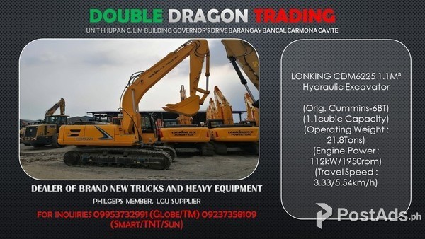 LONKING CDM6225 1.1cbm HYDRAULIC EXCAVATOR