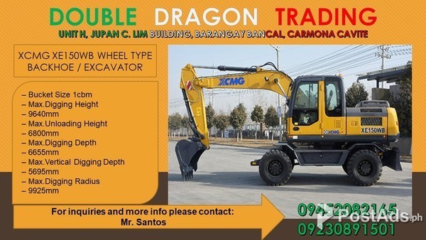 XCMG XE150WB WHEEL BACKHOE / EXCAVATOR