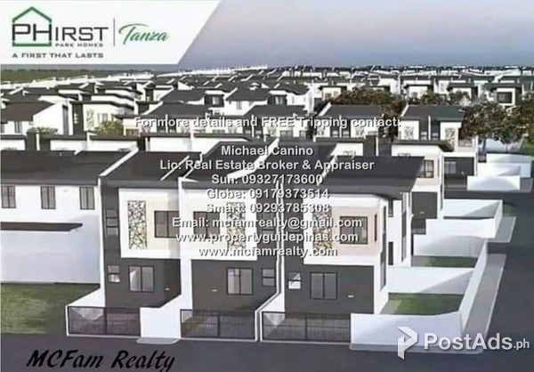 Phirst Park Homes Tanza PAG-IBIG House for Sale in Tanza Cavite