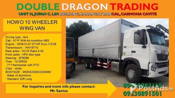 WING VAN 10WHEELER HOWO 32FT