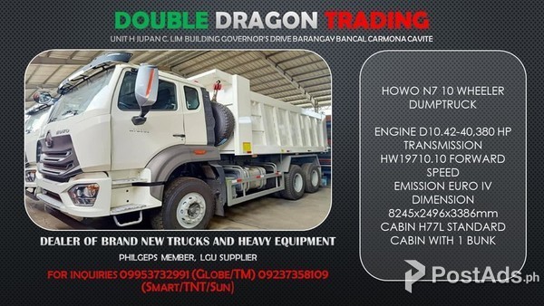 HOWO N7 10 WHEELER DUMPTRUCK 20CUBIC 