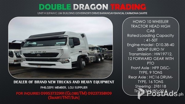 HOWO T7H 10 WHEELER TRACTOR HEAD 420HP