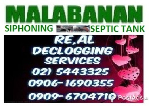 RAA Malabanan Makati City Siphoning Services,02-5443325 09556431802