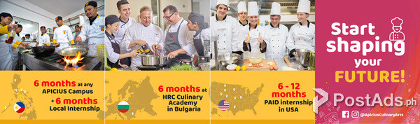 Dual International Degree in Culinary Arts.
