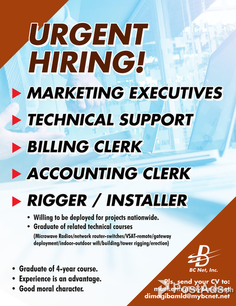 Marketing/Rigger-Installer/Sales/BillingClerk