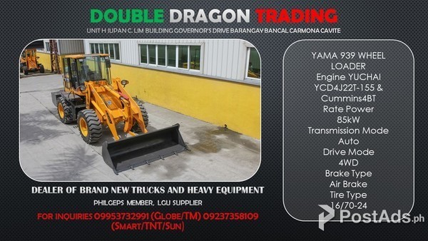 YAMA CTX939 WHEEL LOADER 1.7 M³