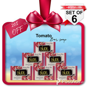 Nude Handmade Essentials Tomato And Arbutin Bar Soap Set of 6 | PostAds PH