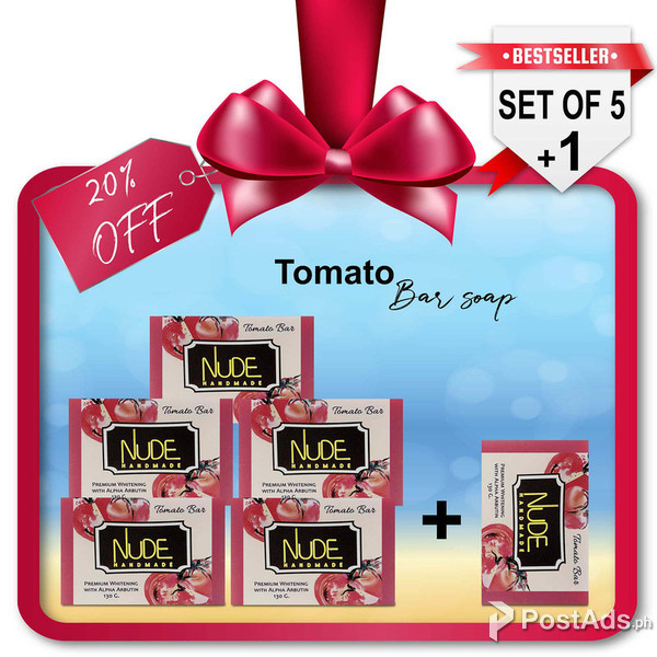 Nude Handmade Essentials Tomato And Arbutin Bar Soap Buy 5 Get 1 Free