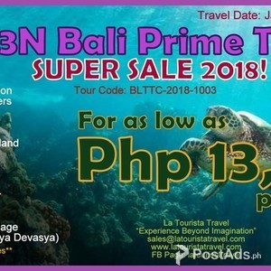 4D3N BALI PRIME TOUR SUPER SALE 2018 (Land Arrangement Only) | PostAds PH