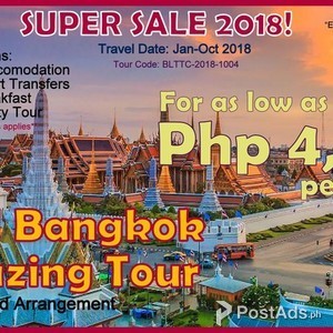 3D2N BANGKOK AMAZING TOURS SUPER SALE 2018 (Land Arrangement Only) | PostAds PH