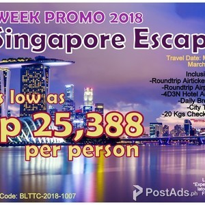 4D3N SINGAPORE ESCAPADE HOLYWEEK PROMO 2018 (All-In Tours) | PostAds PH