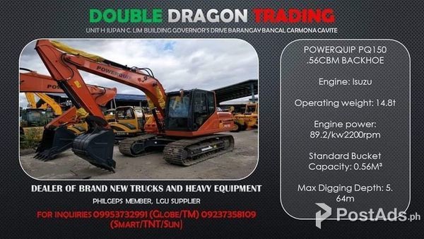 POWERQUIP PQ150 (.56m³) BACKHOE 