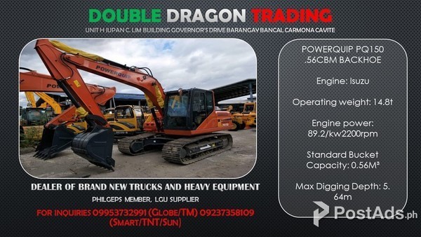 POWERQUIP PQ150 CHAIN TYE EXCAVATOR 0.6M³