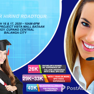 CSR HIRING on March 16 & 17, 2020 from 10am-6pm | PostAds PH