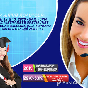 CSR HIRING on March 12 & 13, 2020 from 10am-6pm | PostAds PH