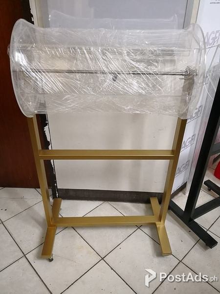ACRYLIC TAMBIOLO WITH STAND TABLE TOP FOR RAFFLE GAME FOR SALE , RENT