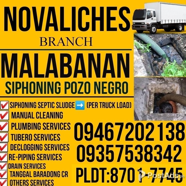 BAGBAG NOVALICHES QC MALABANAN POZO NEGRO TUBERO SERVICES 8701-7745 