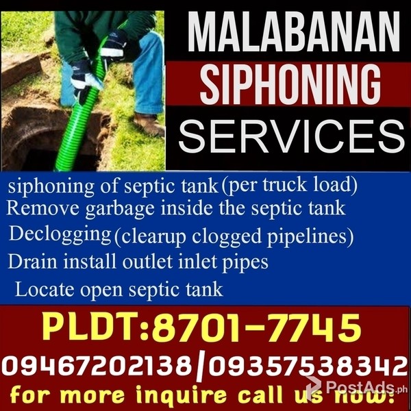 MARILAO BULACAN MALABANAN SIPHONING TUBERO SERVICES 8701-7745 