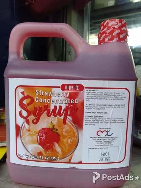 MIGUELITOS STRAWBERRY SYRUP CONCENTRATED 