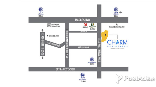 SMDC Charm Residences along Felix Ave., Cainta Rizal condo for sale
