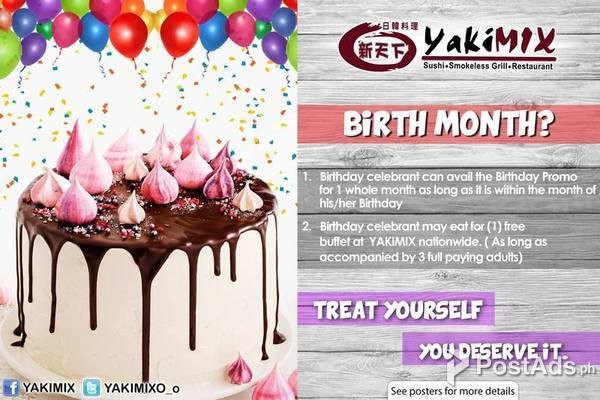 Yakimix Buffet Birthday Promo 2019