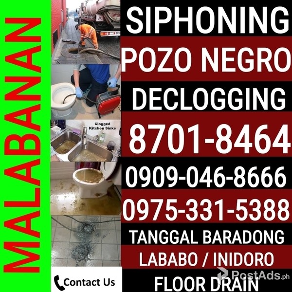 MAKATI MALABANAN SIPHONING DECLOGGING TANGGAL BARADO 09753315388