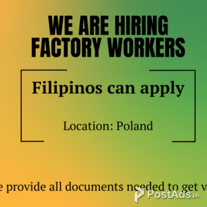 Factory Workers Overseas | PostAds PH