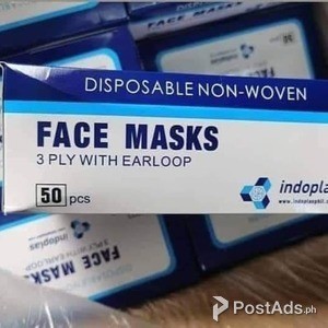 Available 3Ply Disposable surgical face mask,Thermometer. | PostAds PH
