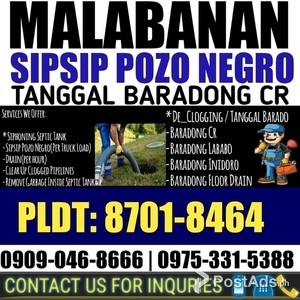 MARILAO BULACAN MALABANAN SIPSIP POZO NEGRO DECLOGGING 09090468666 | PostAds PH