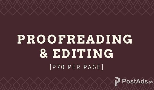 Proofreading & Editing