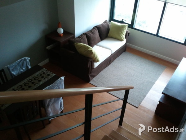 Fully furnished 1-bedroom loft condo for rent in Rockwell