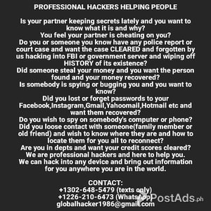 PROFESSIONAL HACKERS HELPING PEOPLE | PostAds PH
