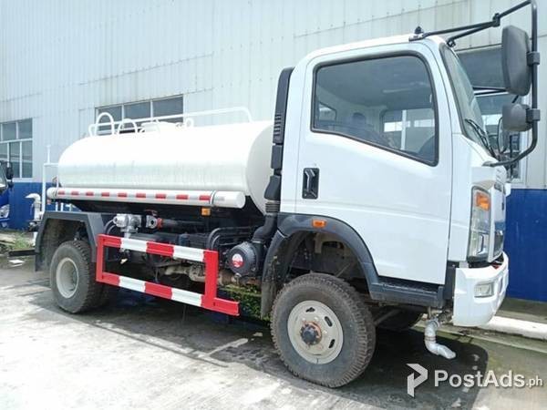 Brandnew SINOTRUK HOMAN H3 water truck 4000 liters 4x2 for sale