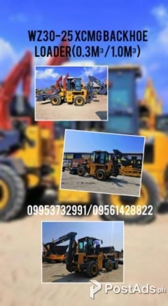 WZ30-25 XCMG Backhoe Loader(0.3m³/1.0m³)...