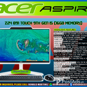 Computer Desktop ACER ASPIRE Z24 891 Touch 9th Gen i5 (16GB MEMORY) | PostAds PH