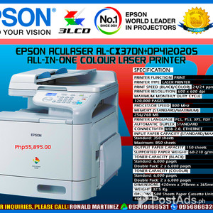 Printer EPSON ACULASER AL-CX37DN+DP4120205 ALL-IN-ONE COLOUR LASER PRI | PostAds PH