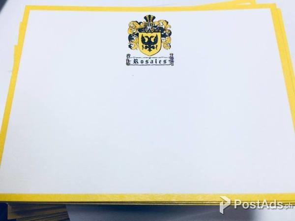 Gift Tag, Gift Card, Monogram, Note Card, Family Crest Card Maker