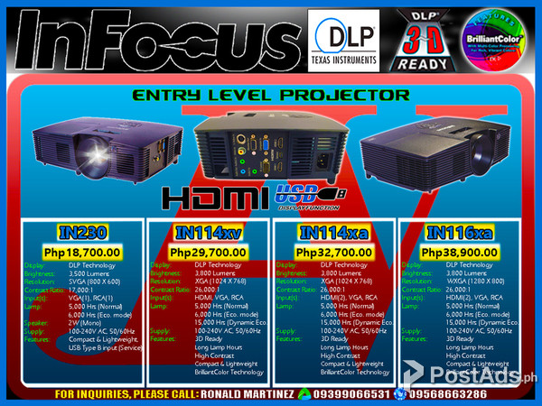 Projector / Multimedia / InFocus IN230 IN114xv IN114xa IN116xa 3500 38