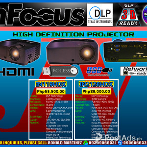 Projector / Multimedia / InFocus IN119HDX IN2128HDX 3200 4000 Lumens | PostAds PH