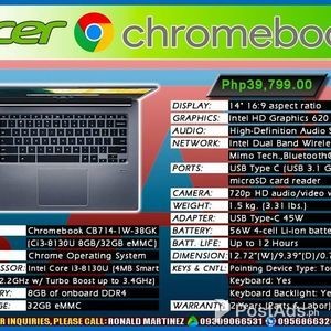 ACER Chromebook CB714-1W-38GK (Ci3-8130U 8GB/32GB eMMC) | PostAds PH